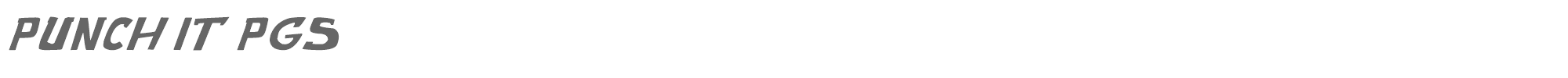 Punch It PGS punch it PGS Italic.ttf font preview